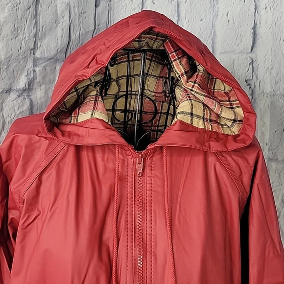 MISTY HARBOR Red Hooded All‎ Weather Jacket Medium - Picture 2 of 9